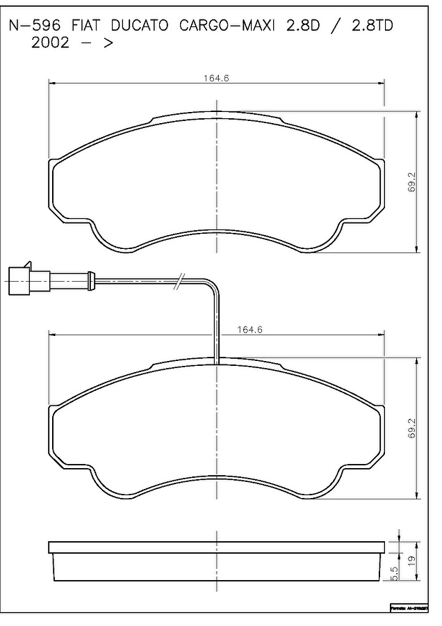 Pastilha de Freio Dianteira - Cobreq - N-596 - Jogo