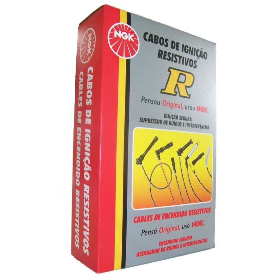 Cabo de Vela de Ignição Flex GNV Jogo Automotivo - NGK - ST-V38 - Jogo