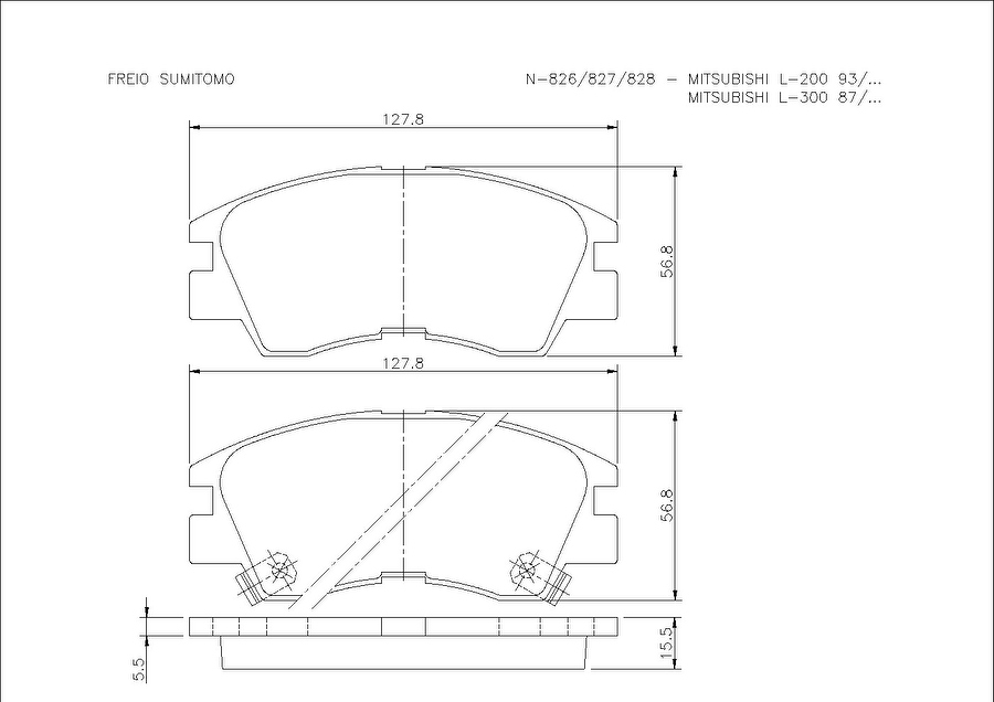 Pastilha de Freio Dianteira - Cobreq - N-826 - Jogo