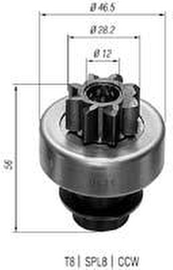 Impulsor de Partida do Motor de Arranque - Zen - 0636 - Unitário