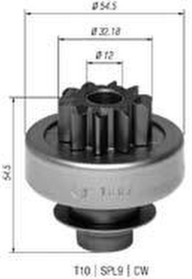 Impulsor de Partida do Motor de Arranque Automotivo Unitário - Zen - 1607 - Unitário