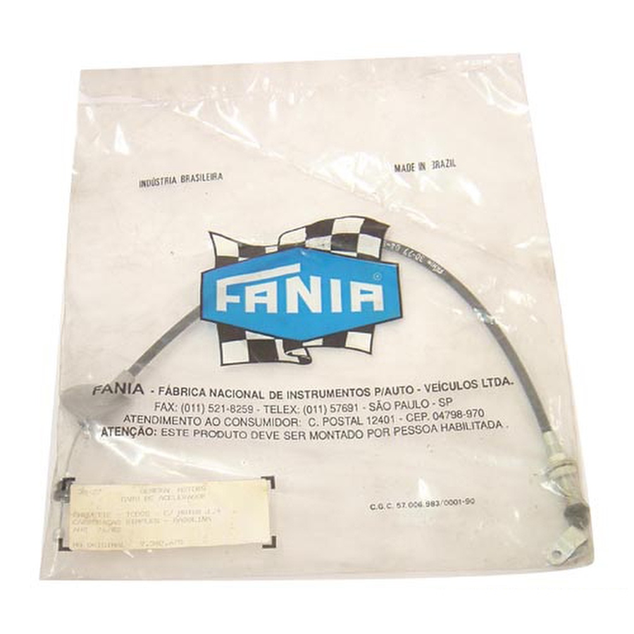 Cabo do Acelerador - Fania - 30-077 - Unitário