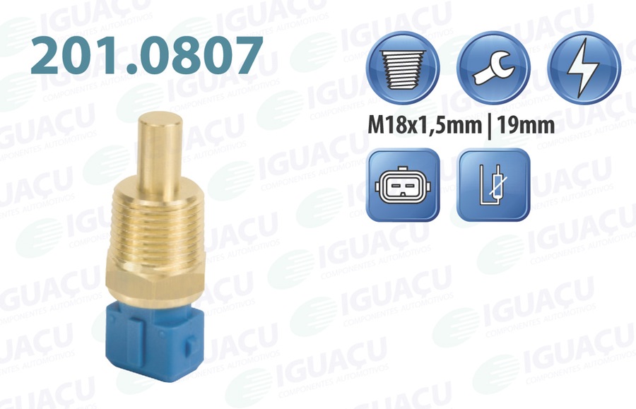 Sensor de Temperatura de Água - Iguaçu - 201.0807 - Unitário