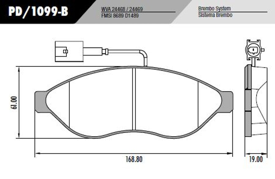 Pastilha de Freio - Fras-le - PD/1099-B - Jogo