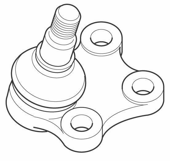 Pivô de Suspensão Dianteiro Leve Direito ou Esquerdo Linha Automotiva - Nakata - N 99081 - Unitário