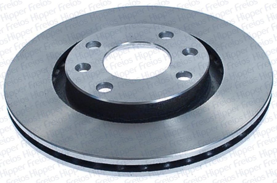 Disco de freio dianteiro Peugeot 206, 207, 208, 307, 2008 ventilado 266mm 4 furos - Hipper Freios - HF 750 - Unitário