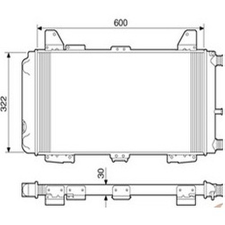 Radiador de Resfriamento para Ford Escort (Hobby) / Verona / Volkswagen Apollo - Valeo - TA535001R - Unitário