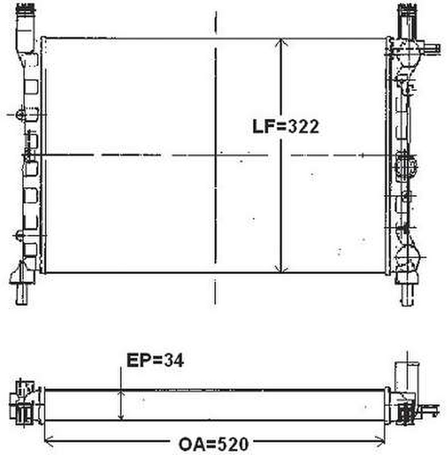 Radiador de Resfriamento - Valeo - 736080R - Unitário