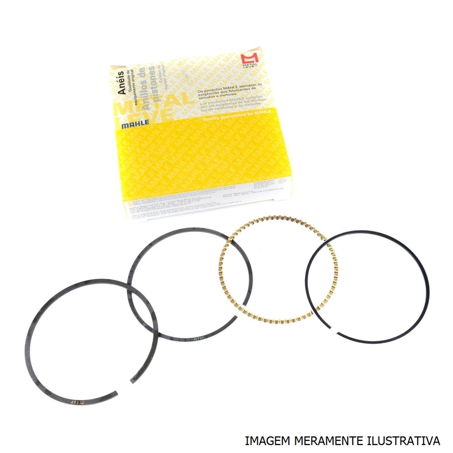 Anéis de Pistão para Motores a Gasolina e Diesel Unitários Standard Alta Resistência - MAHLE - A21540 STD - Unitário