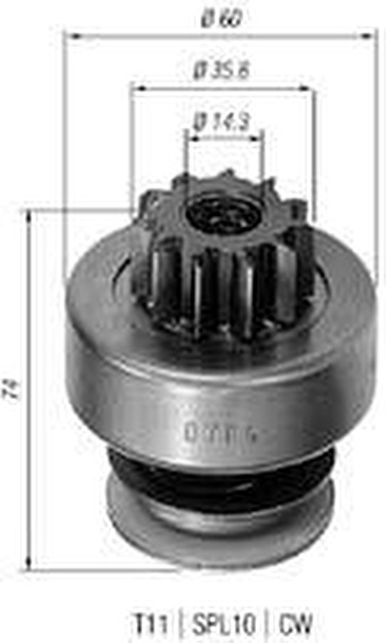 Impulsor de Partida do Motor de Arranque - Zen - 0764 - Unitário