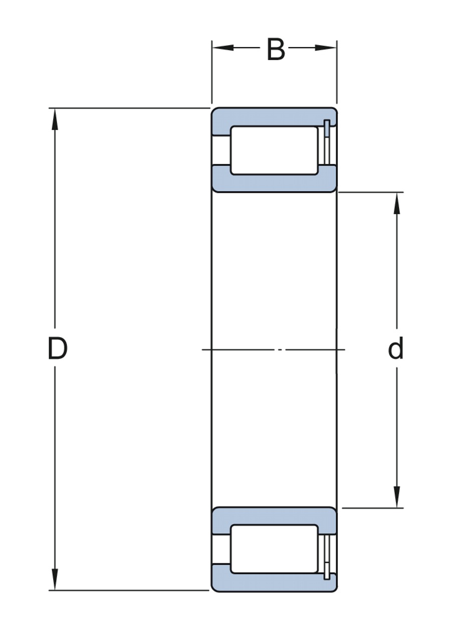 Rolamento de rolos cilíndricos - SKF - NCF 2948 CV - Unitário