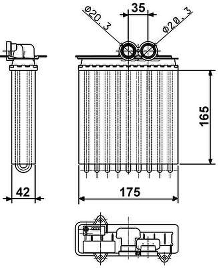 Radiador de Aquecimento - Valeo - 817735R - Unitário