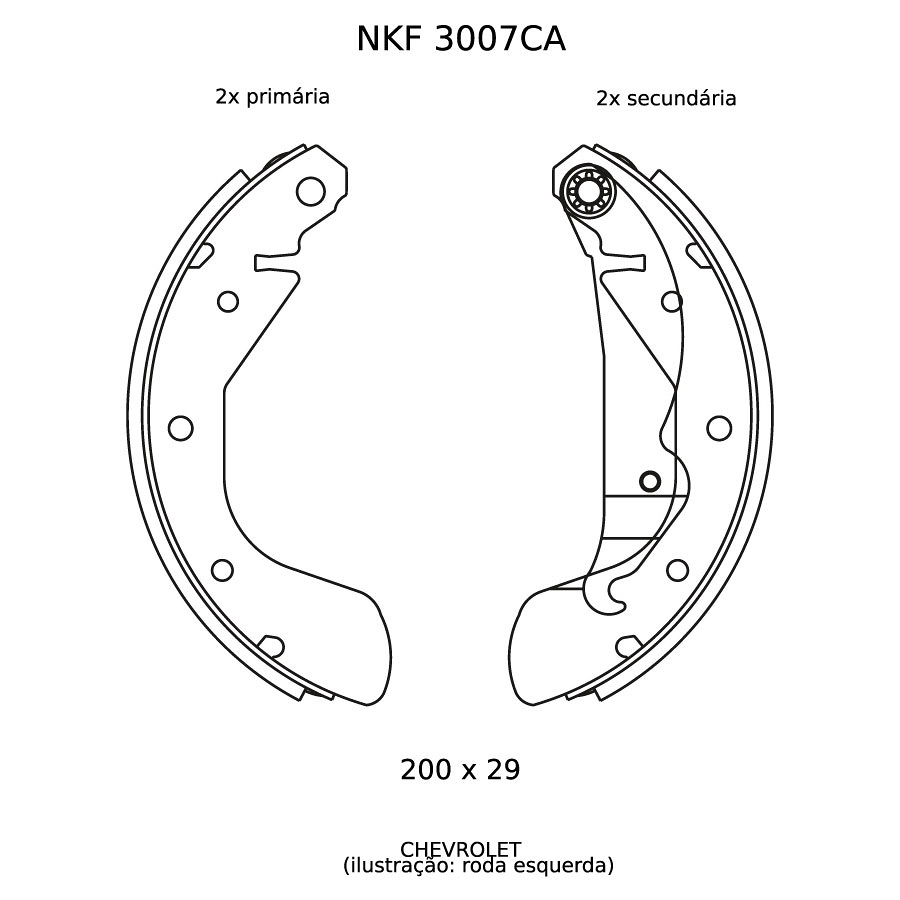 Sapata de Freio - Nakata - NKF 3007CA - Par