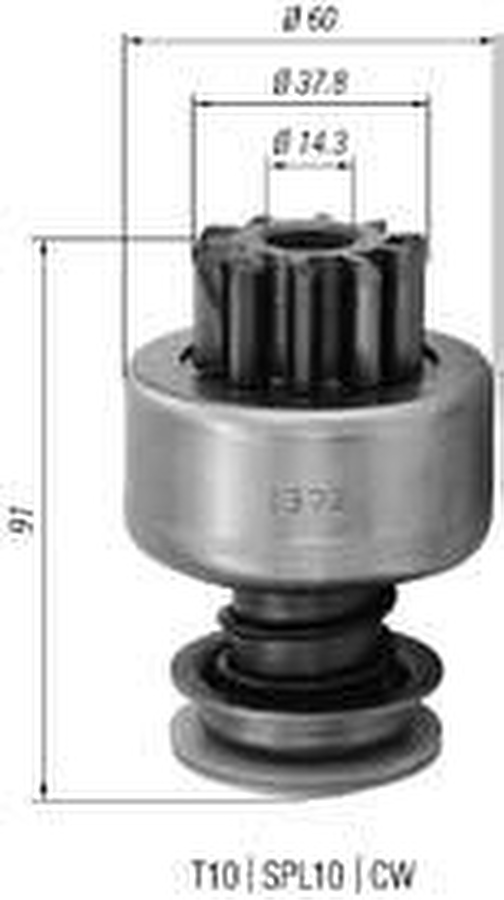 Impulsor de Partida do Motor de Arranque - Zen - 1372 - Unitário