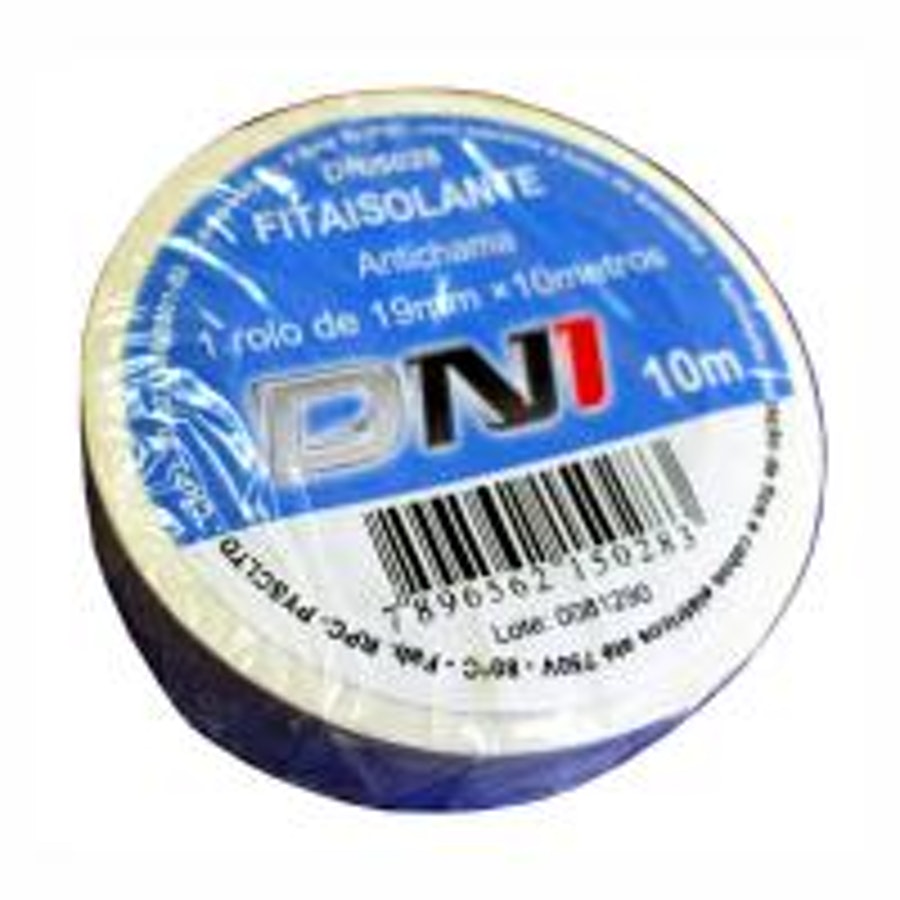 Fita Isolante Em Pvc Branca Antichama - 10M X 19Mm - DNI - DNI 5028 - Unitário
