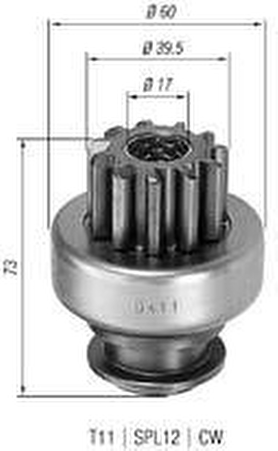 Impulsor de Partida do Motor de Arranque - Zen - 0411 - Unitário