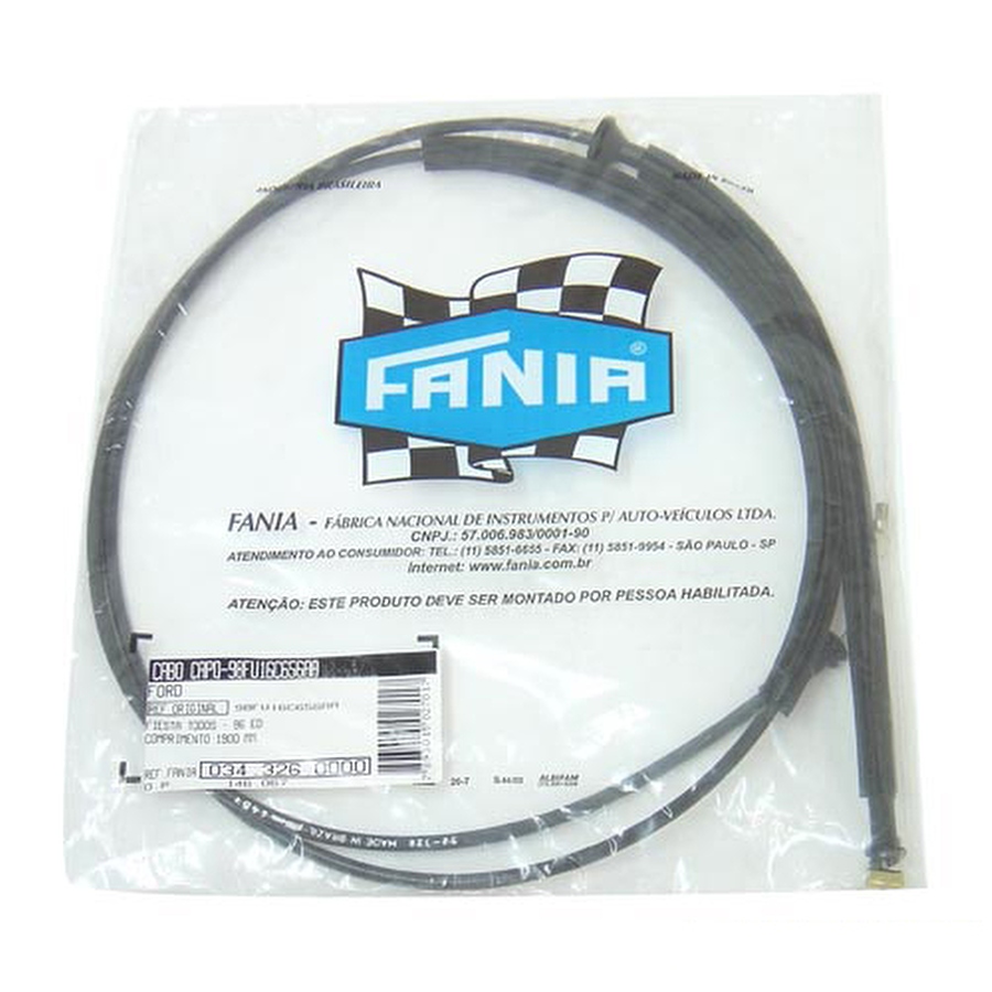 Cabo de Abertura do Capô - Fania - 34-326 - Unitário