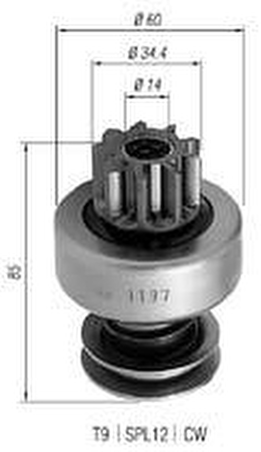 Impulsor de Partida do Motor de Arranque - Zen - 1197 - Unitário