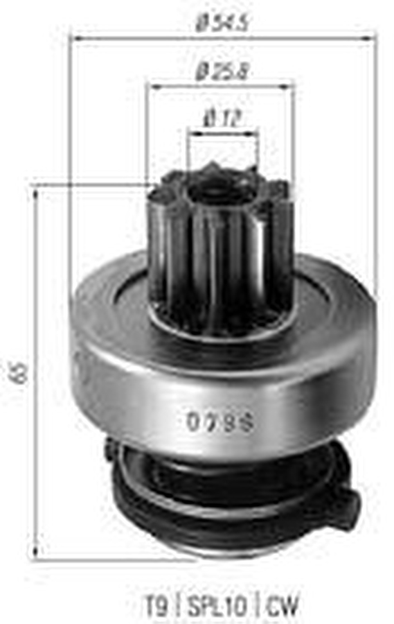 Impulsor de Partida do Motor de Arranque - Zen - 0796 - Unitário