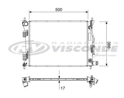 Radiador de Água Alumínio Leve Unitário - Visconde - 12702 - Unitário