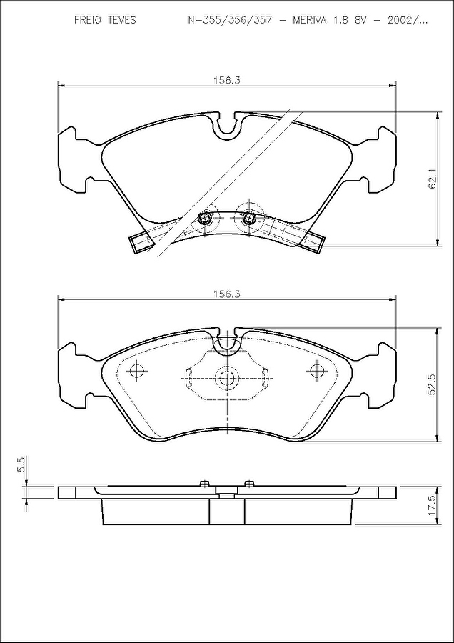 Pastilha de Freio Dianteira - Cobreq - N-355 - Jogo