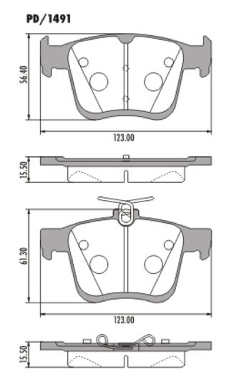 Pastilha de Freio Traseira Leve Jogo Linha Automotiva - Fras-le - PD/1491 - Jogo