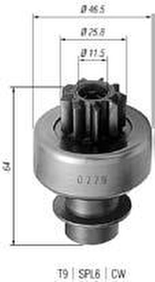 Impulsor de Partida do Motor de Arranque Automotivo Unidade - Zen - 0779 - Unitário