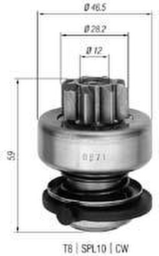 Impulsor de Partida do Motor de Arranque - Zen - 0871 - Unitário