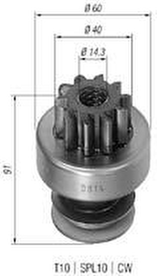 Impulsor de Partida do Motor de Arranque - Zen - 0814 - Unitário