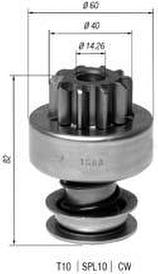 Impulsor de Partida do Motor de Arranque Automotivo Unidade - Zen - 1600 - Unitário