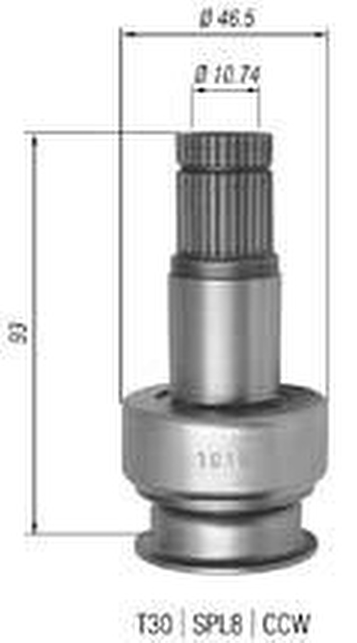 Impulsor de Partida do Motor de Arranque - Zen - 1019 - Unitário