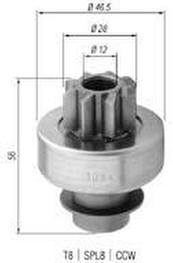Impulsor de Partida do Motor de Arranque - Zen - 1054 - Unitário