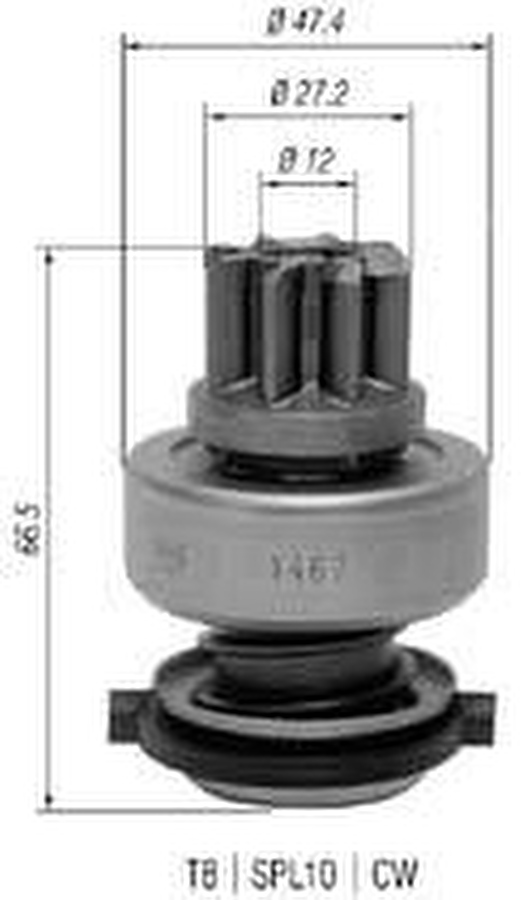 Impulsor de Partida do Motor de Arranque - Zen - 1467 - Unitário