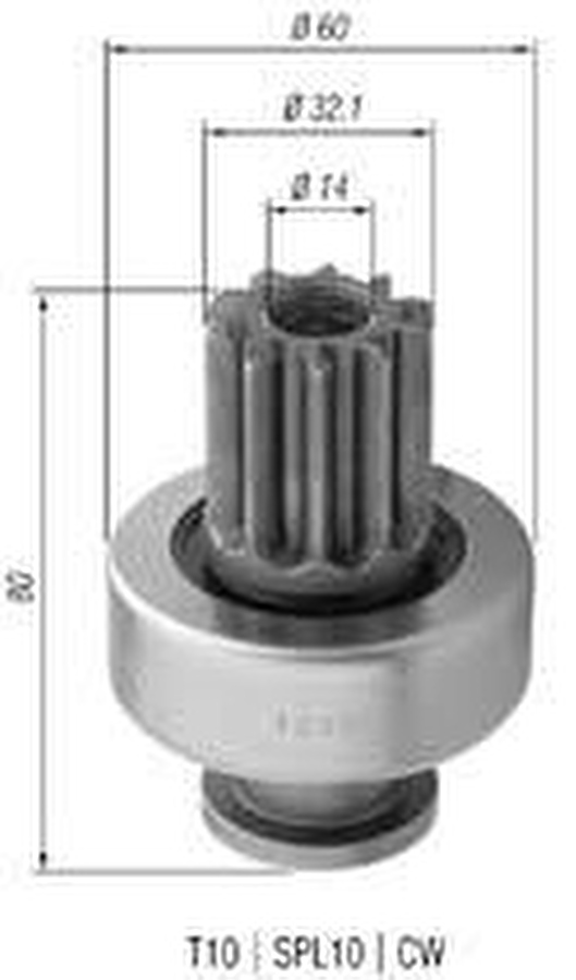 Impulsor de Partida do Motor de Arranque Automotivo Unitário - Zen - 1090 - Unitário