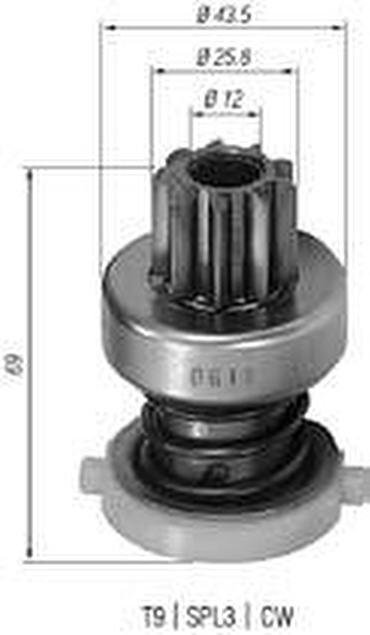 Impulsor de Partida do Motor de Arranque - Zen - 0612 - Unitário