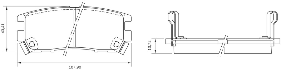 Pastilha de Freio - BB 450 - Bosch - 0986BB0164 - Jogo