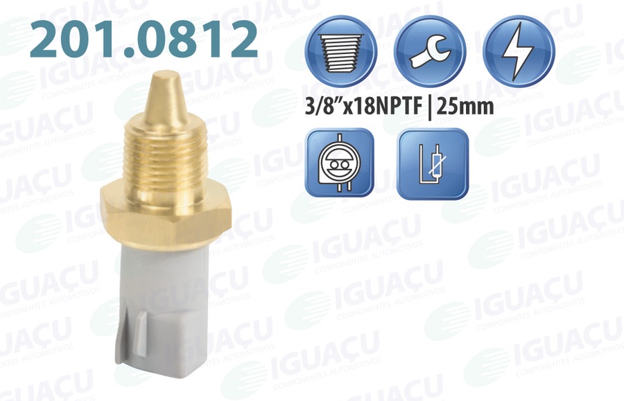 Sensor de Temperatura de Água - Iguaçu - 201.0812 - Unitário