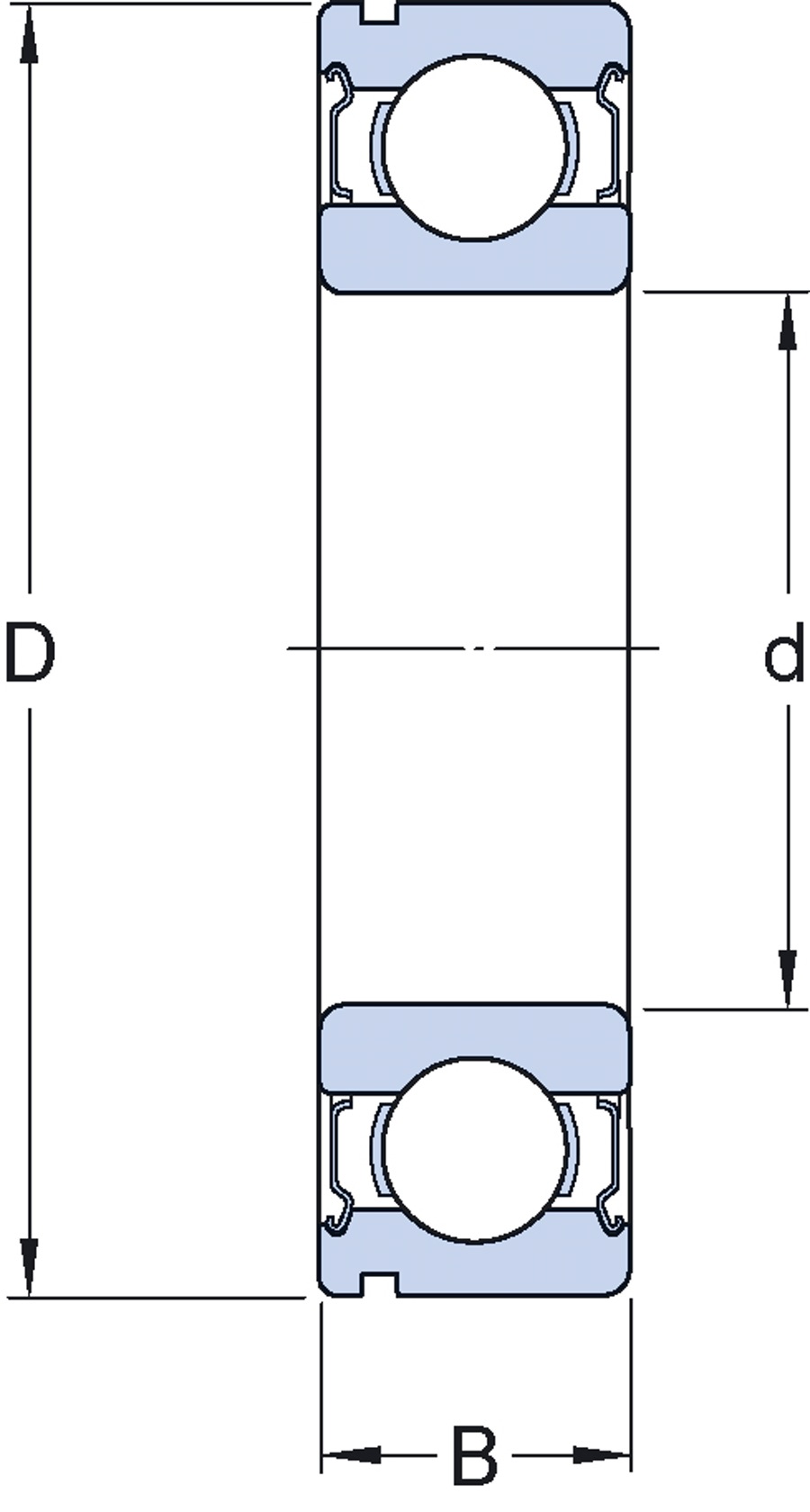 Rolamento rígido de esferas - SKF - 16044 - Unitário