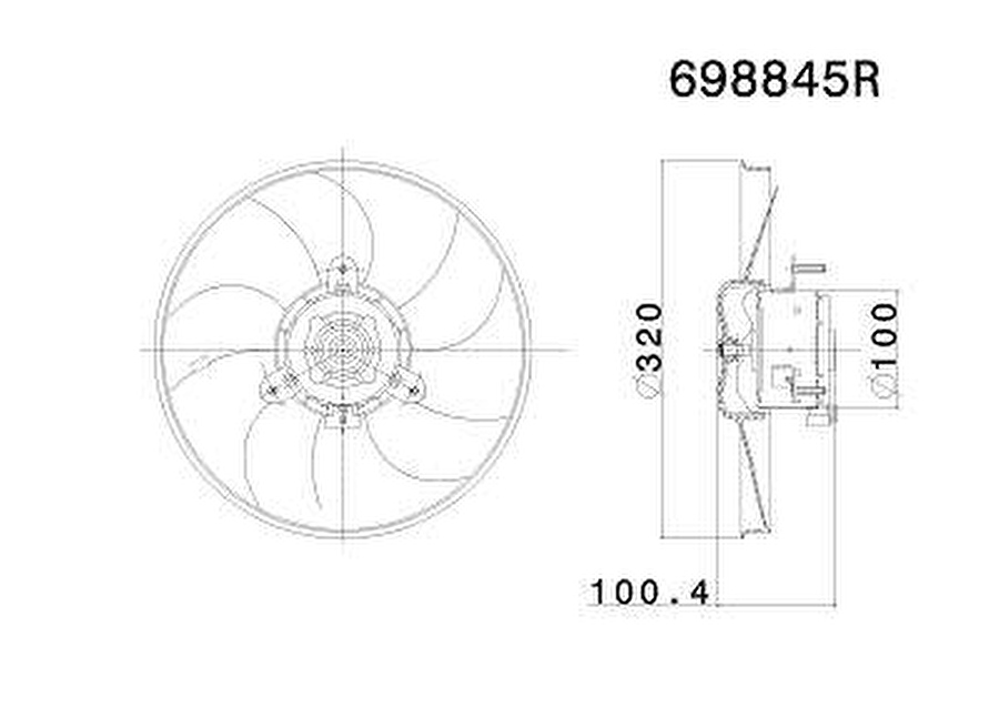 Eletroventilador - Valeo - 698845R - Unitário