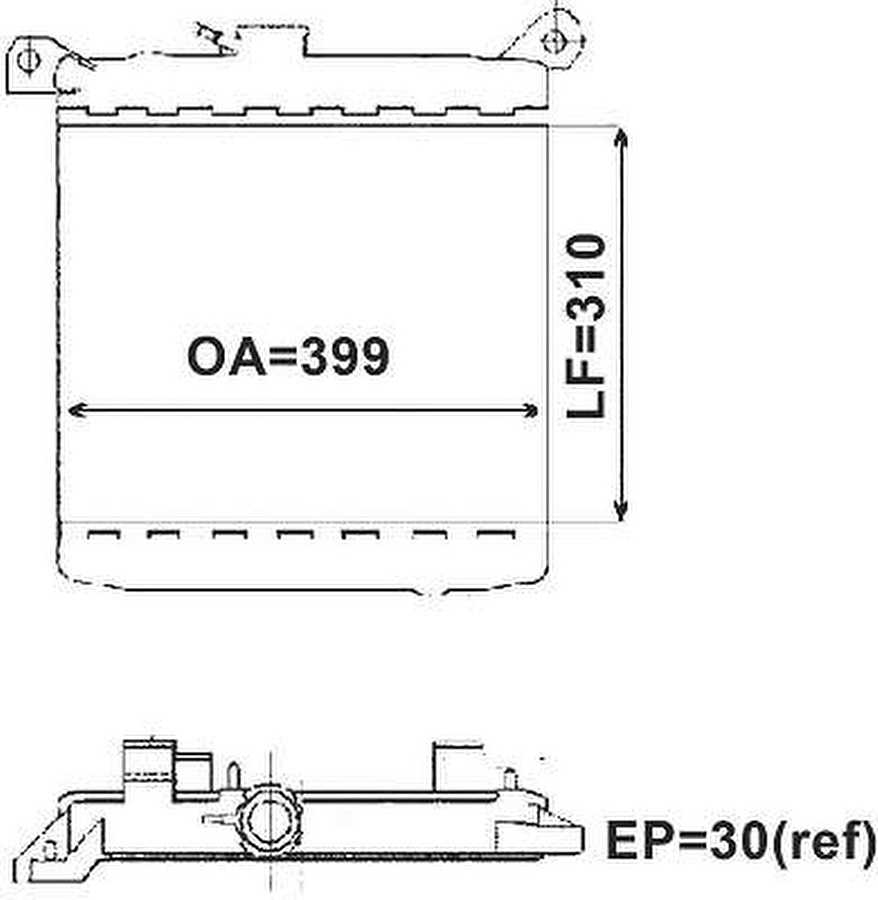 Radiador de Resfriamento para Fiat 147 - Valeo - TA008001R - Unitário