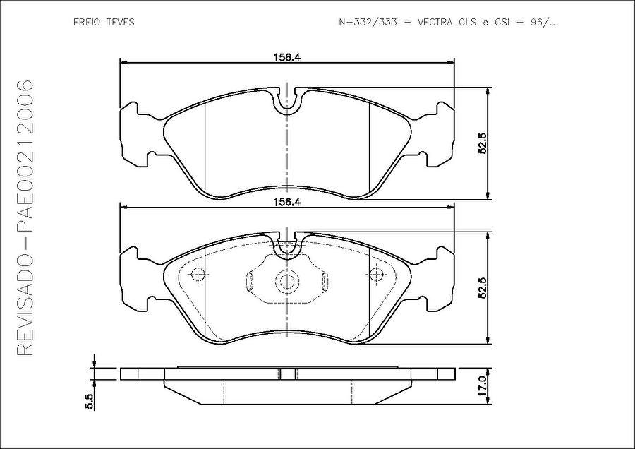 Pastilha de Freio Dianteira - Cobreq - N-332 - Jogo