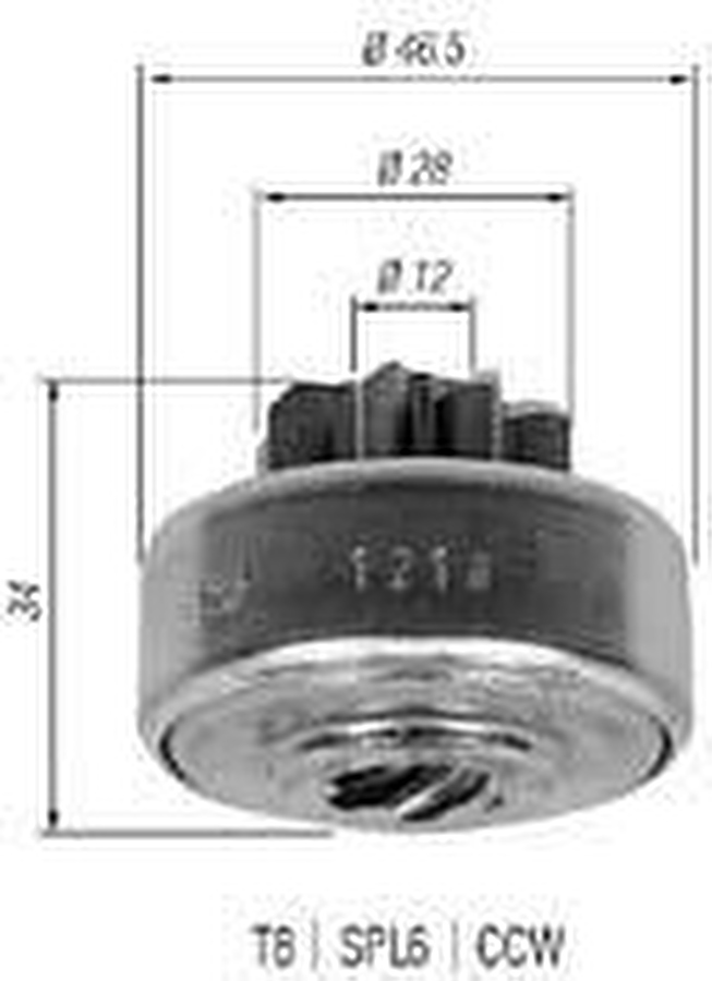 Impulsor de Partida do Motor de Arranque - Zen - 1218 - Unitário