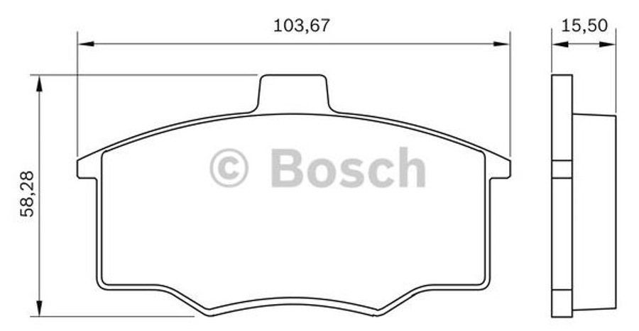 PASTILHA DE FREIO BB 0019 A/1 - Bosch - 0986BB0019 - Jogo