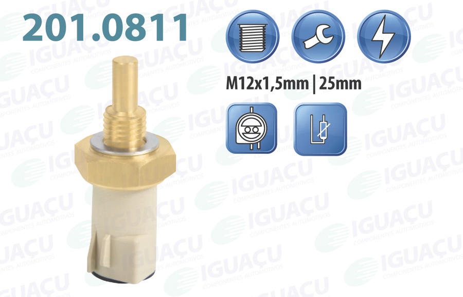 Sensor de Temperatura de Água - Iguaçu - 201.0811 - Unitário
