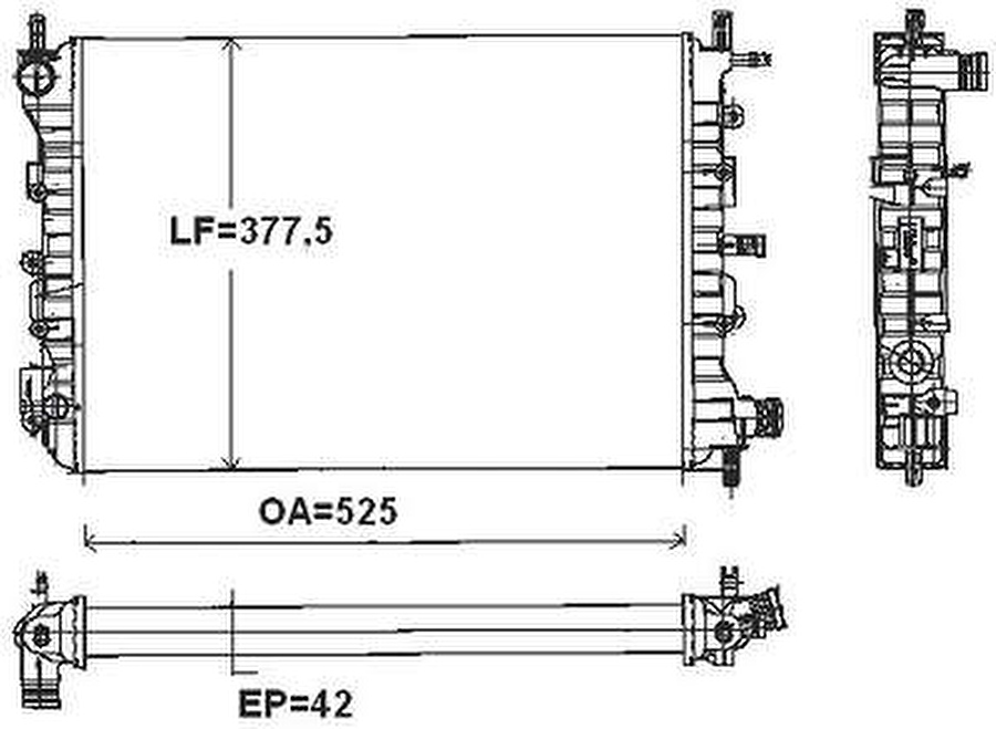 Radiador de Resfriamento - Valeo - TA691001R - Unitário