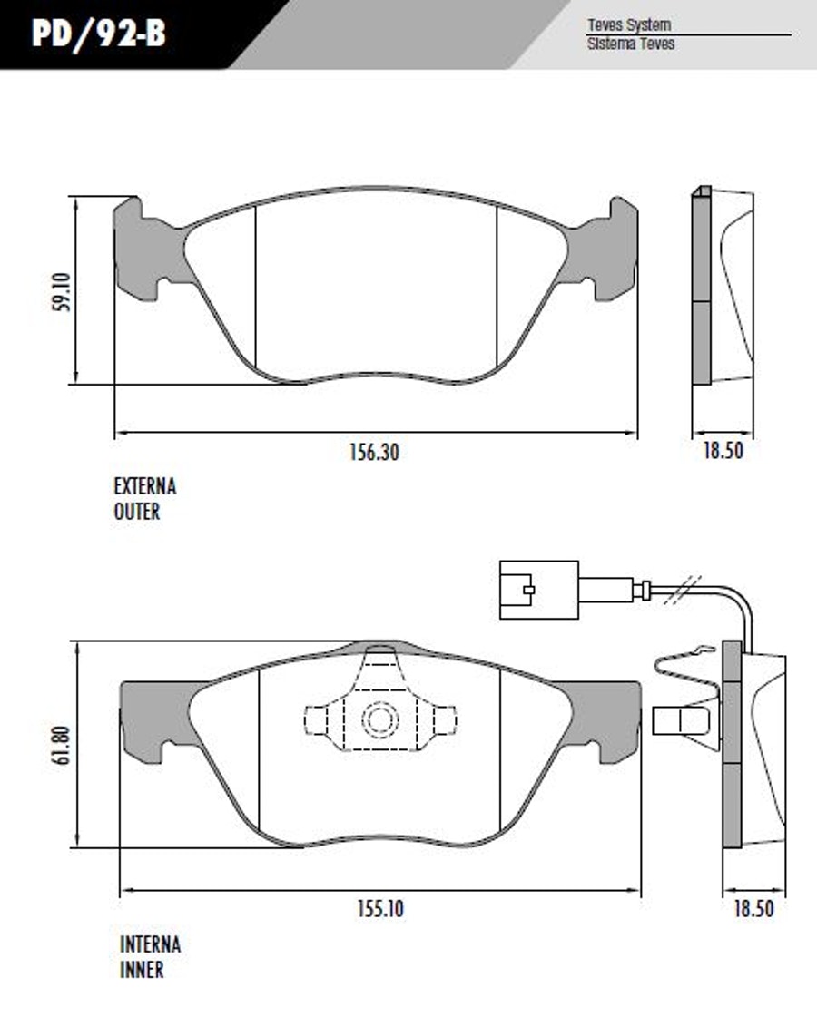 Pastilha de Freio - Fras-le - PD/92-B - Jogo