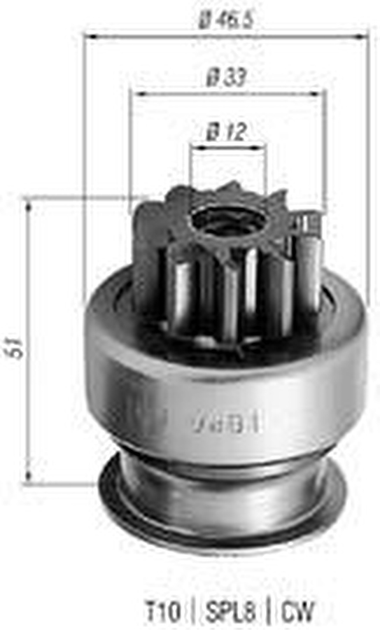 Impulsor de Partida do Motor de Arranque - Zen - 0801 - Unitário