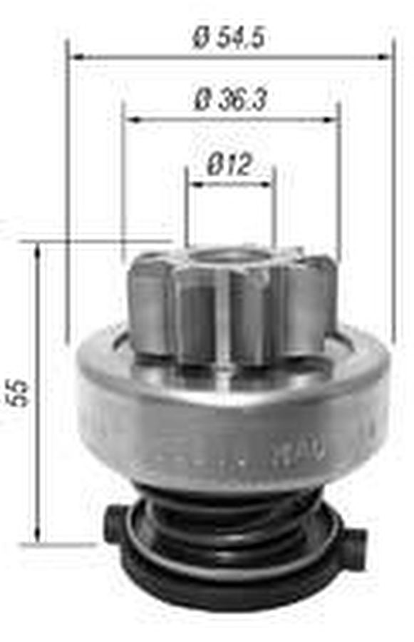 Impulsor de Partida do Motor de Arranque Automotivo Unitário - Zen - 1650 - Unitário