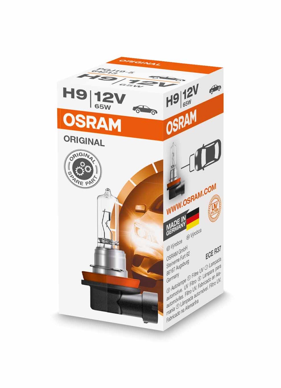 Lâmpada H9 3200 K  - 12 V / 65 W - Osram - 64213 - Unitário