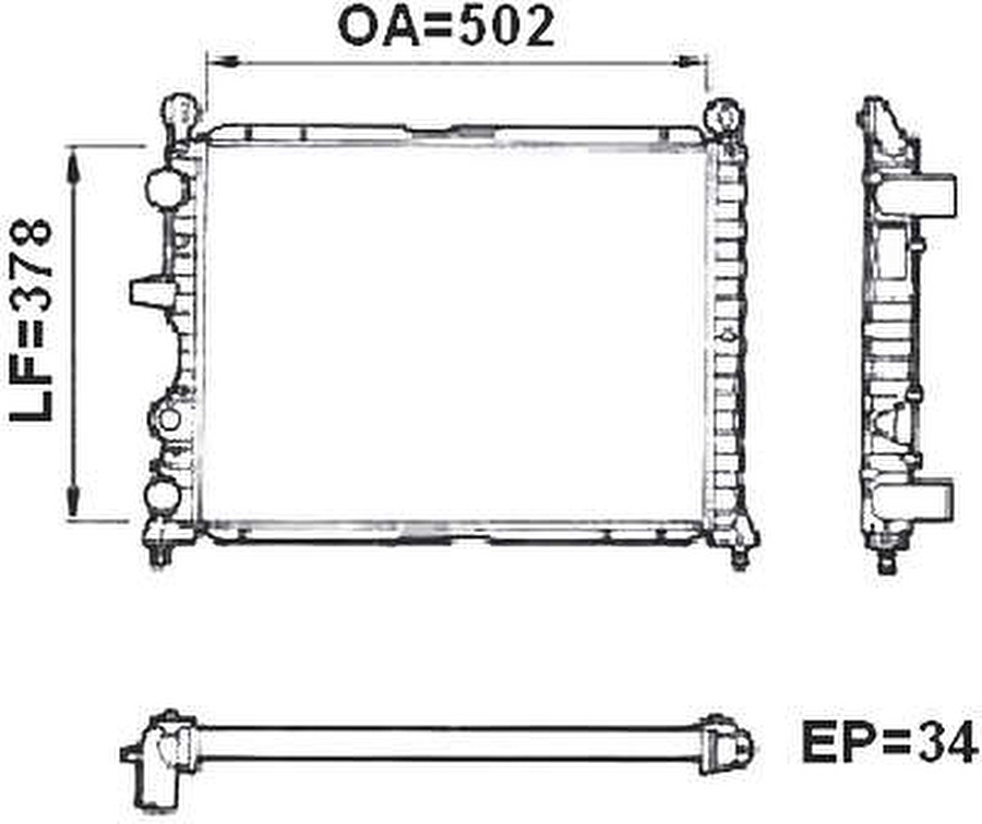 Radiador de Resfriamento - Valeo - 811071R - Unitário